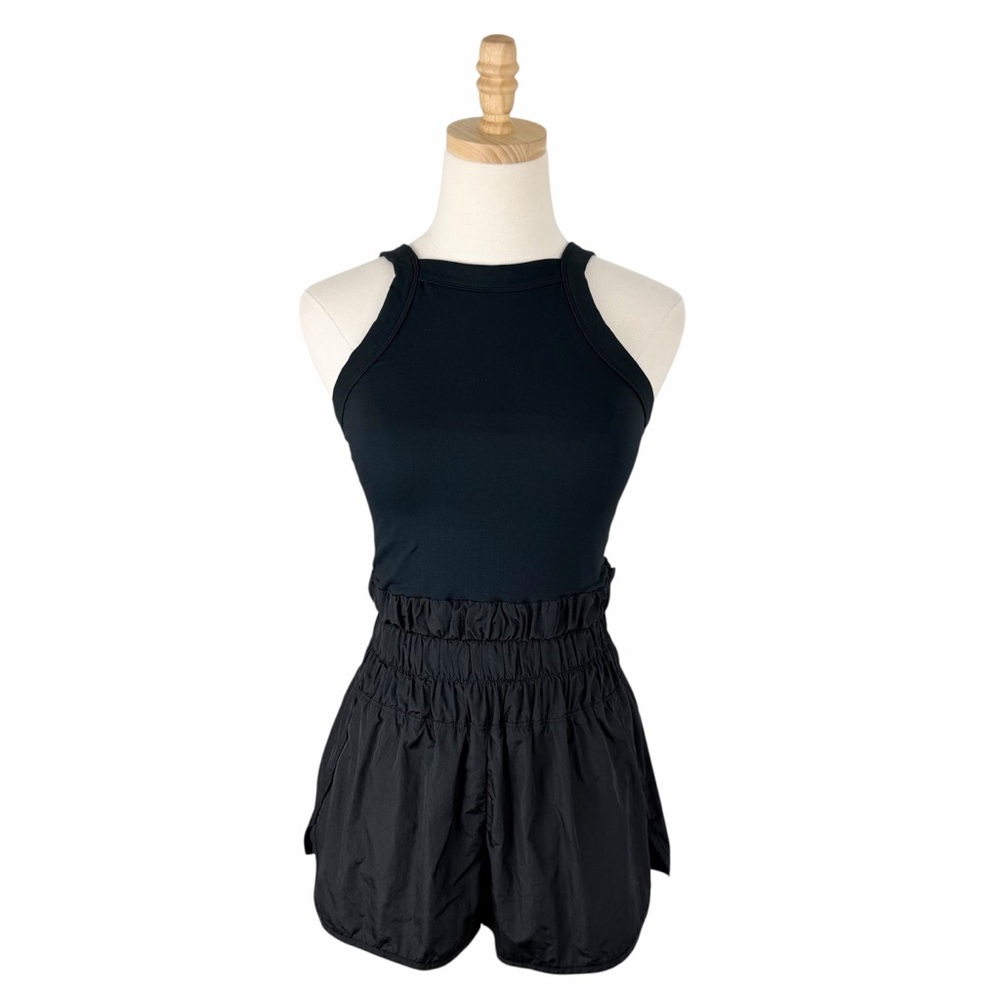 Free People Movement Halter Neck Romper Black Size Small